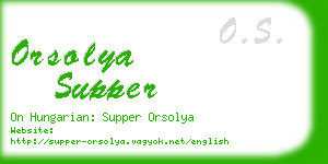orsolya supper business card